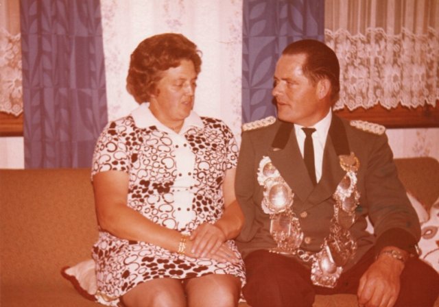1972 Schützenkönig Hubert Schröder mit Ehefrau Anni
